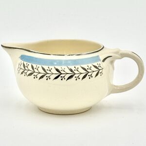 Taylor Smith Taylor  Creamer With Light Blue band And Metallic Laurel USA MCM